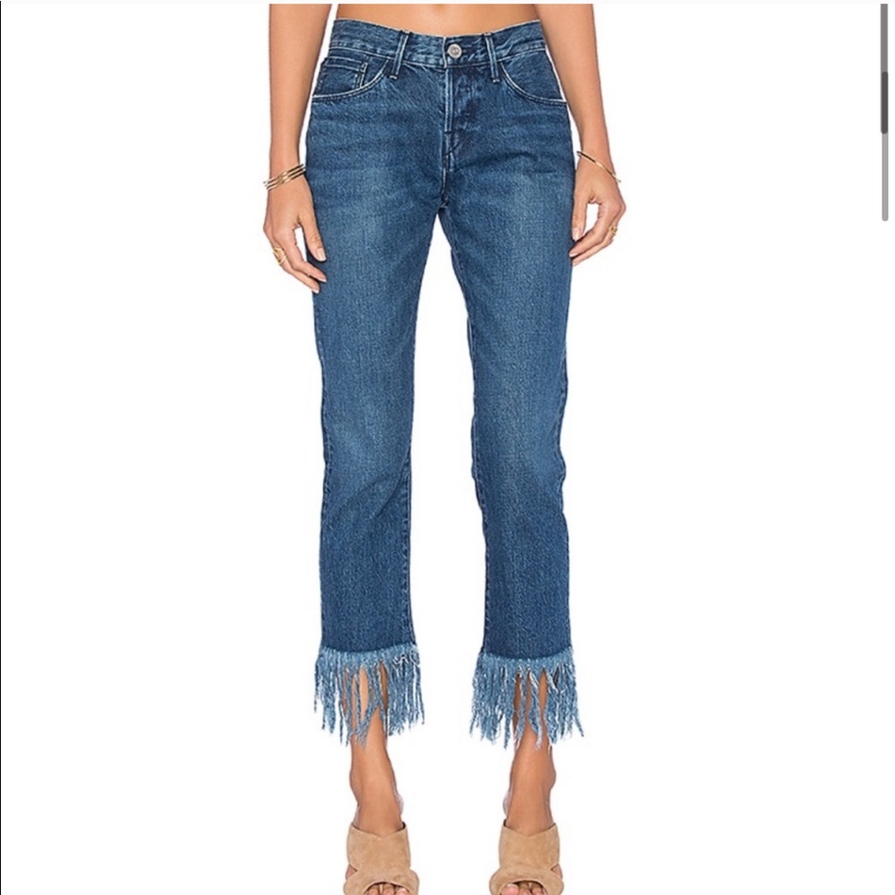 3x1 NYC Revolve Fringe cropped jeans